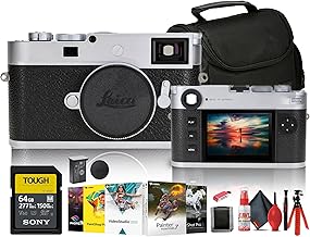 Leica Cámara de telémetro M11-P (plateado) (202-14) + tarjeta de memoria de 64 GB + bolsa + lector de tarjetas + software de fotos Corel + trípode flexible + cartera de memoria + kit de limpieza