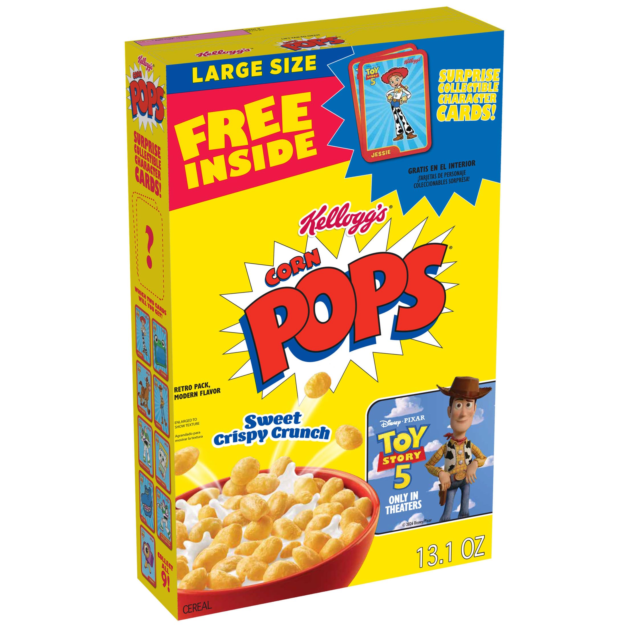 Amazon.com: Corn Pops Cold Breakfast Cereal, 8 Vitamins and