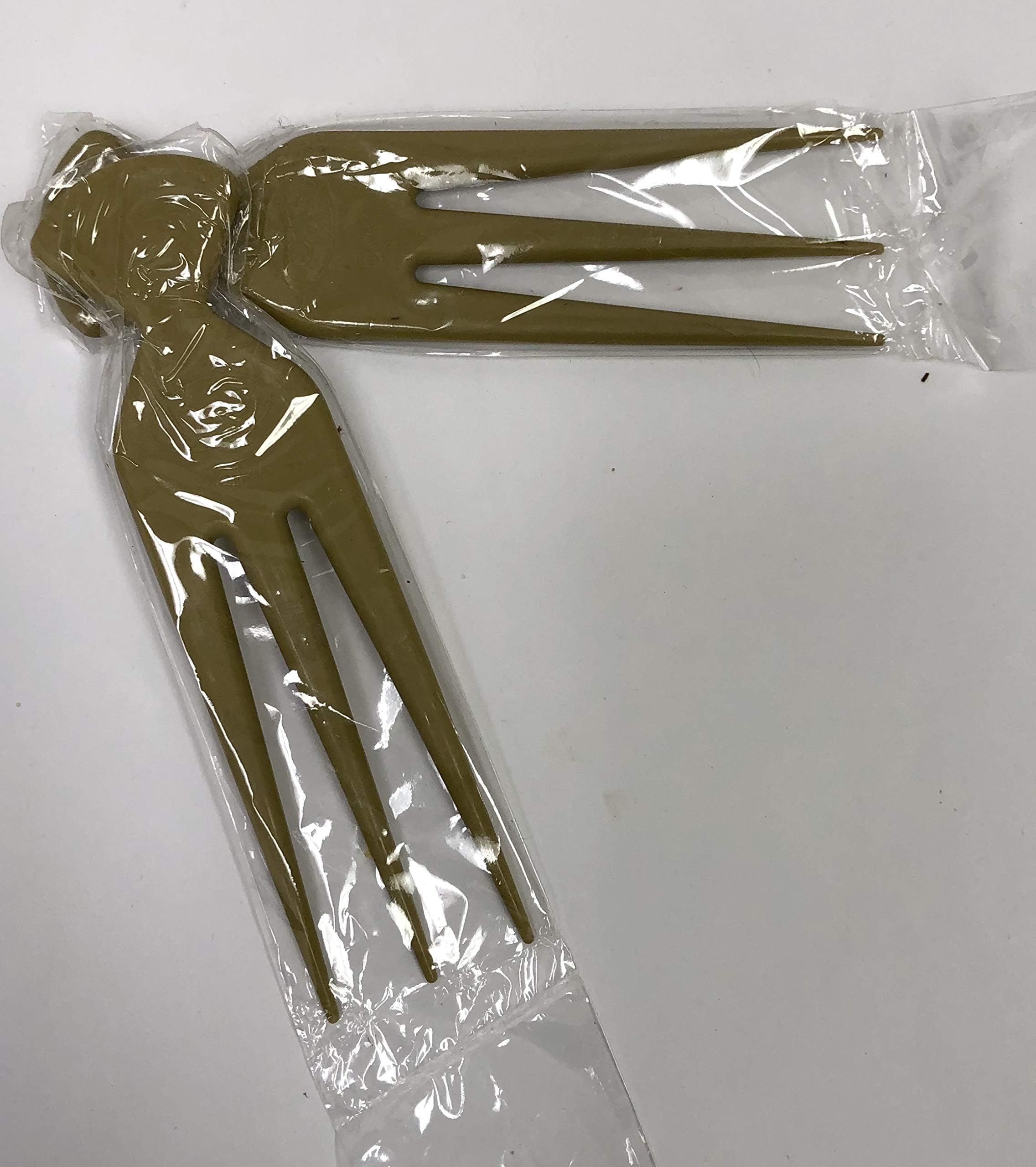 African Hair Braiding Comb - Light Olive (Pack of 2)