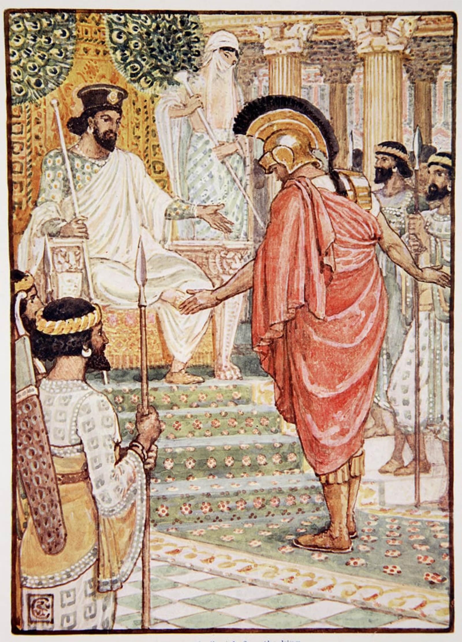 POSTERIIk Famous Animal Posters Vintage Picture He Stood Silent Before the King Illustration by Walter Crane Modern Wall Decor for Home Decor 60x90cm