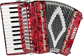 SofiaMari SM2512 Traveler Deluxe Accordion Outfit including Roll Away Trolly Case and Shoulder Straps with Harness