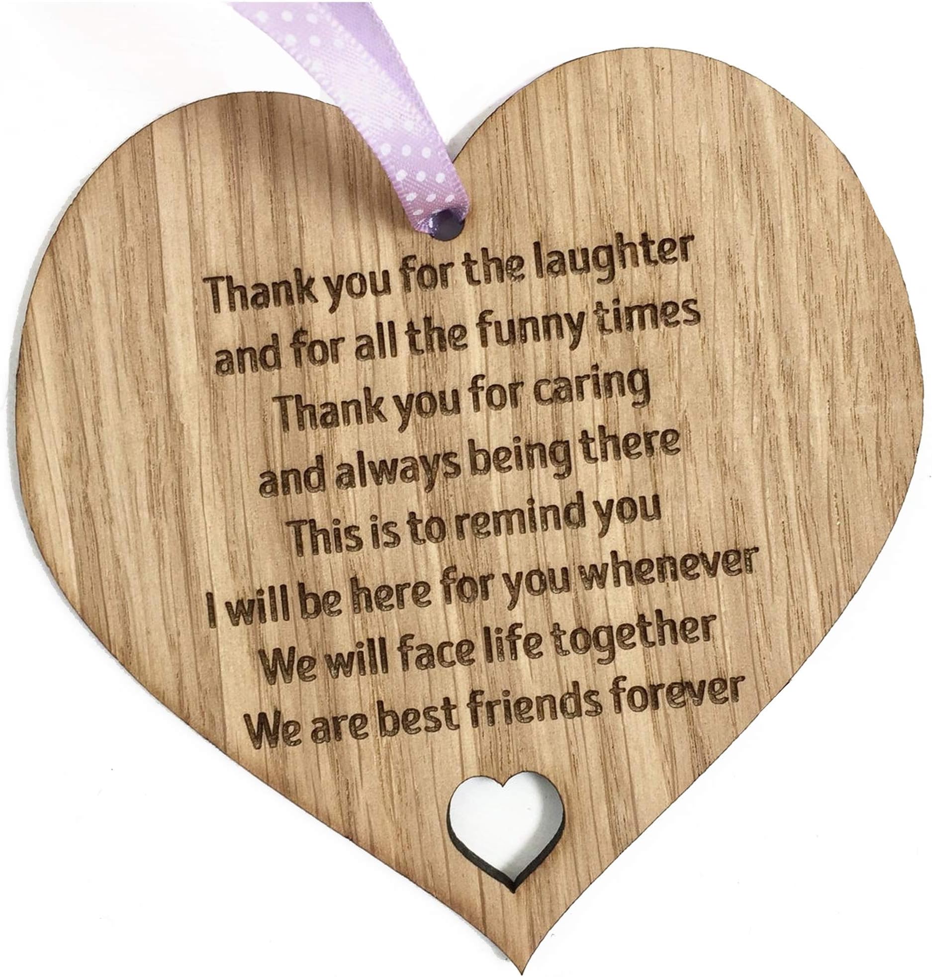 Manta Makes Best Friends Forever | thank you friend wooden hanging heart | sentimental inspirational gift ideas for cheer up women | friendship present uk | her girls woman bestie