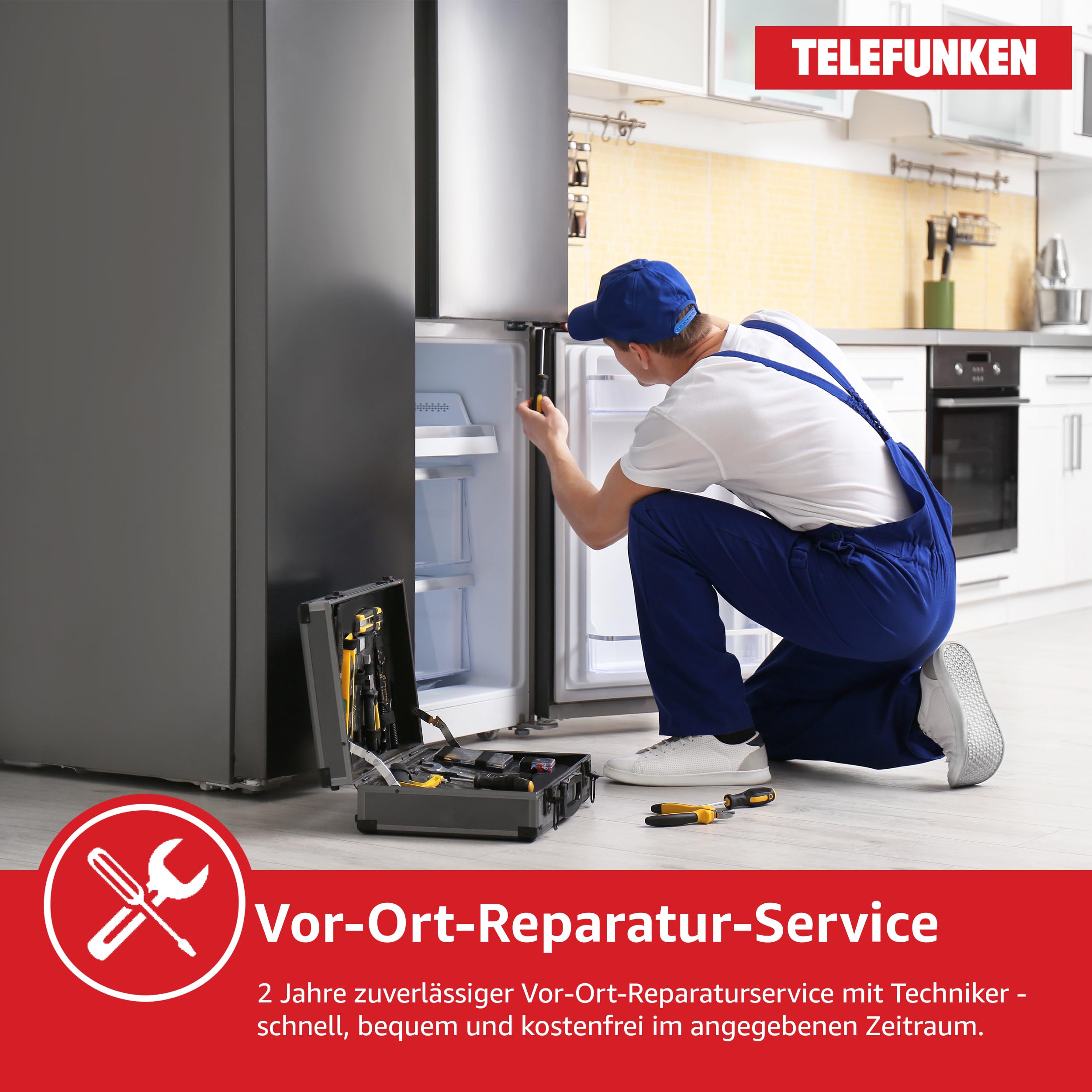 TELEFUNKEN Einbau-Kühl-Gefrierkombination 144cm 211 Liter Less Frost C-EKG-144-ST-E