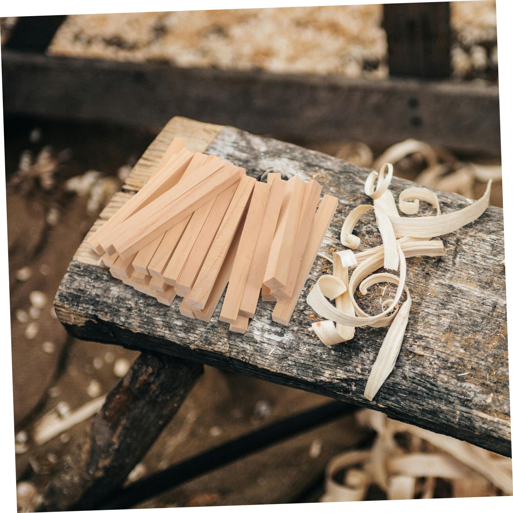 DOITOOL 4 Sätze Holzstangenmodellmaterial Unfertige Dübelstangen Jumbo Handwerk Basteln Unfertige Hartholzstöcke Unfertiger Holzstab Übung Dübelstange Kleine Dübel Kiefernholz 30 Stück * 4