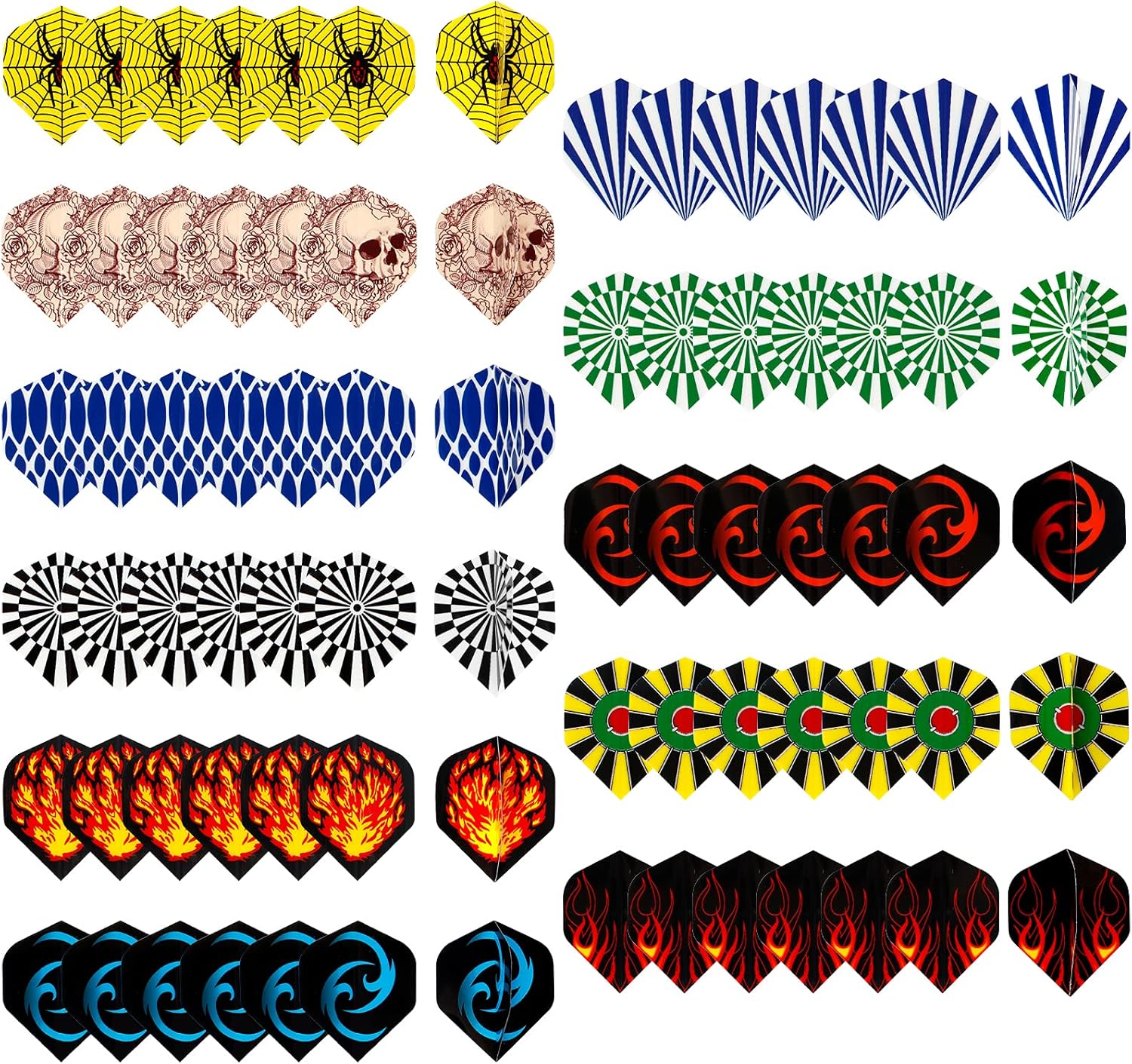 Guichangkai 77Pcs Dart Flights Standard Shape Dart Flight Thick Dart