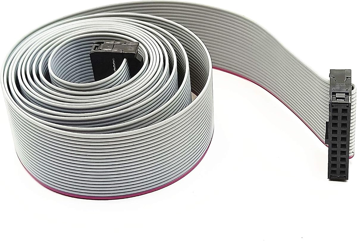 BLS 2.54mm Pitch IDC 20-Pin F/F Connector Extension Flat Ribbon Cable 150cm Length
