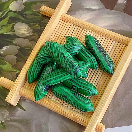 Miniatura 72 de Juego de 10 varitas de cristales curativos de ojo de tigre, piedras pulidas pulidas a granel naturales hexagonales puntiagudas Reiki de equilibrio