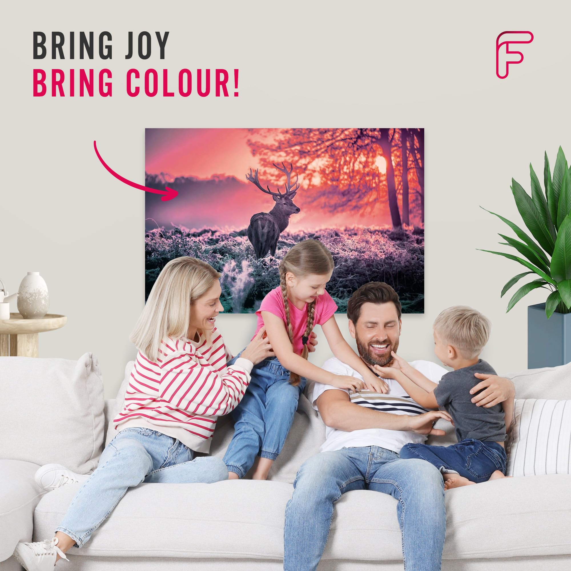Feeby Quadro Tela 3 Parti 60x30cm - Simboli Gioco Console - Stampa D'Arte Moderna Per Camera Da Letto E Soggiorno - 2