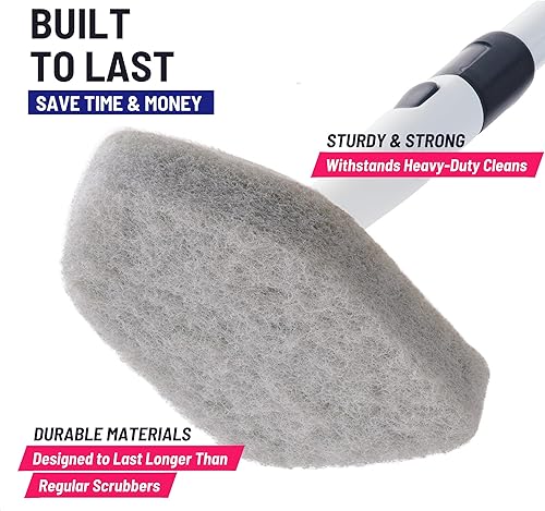 Miniatura 5 de Paquete de recambio de cepillo de limpieza 3 en 1, 3 paquetes de repuesto multiusos para el cepillo de limpieza de ducha Moku Home (1 cepillo de