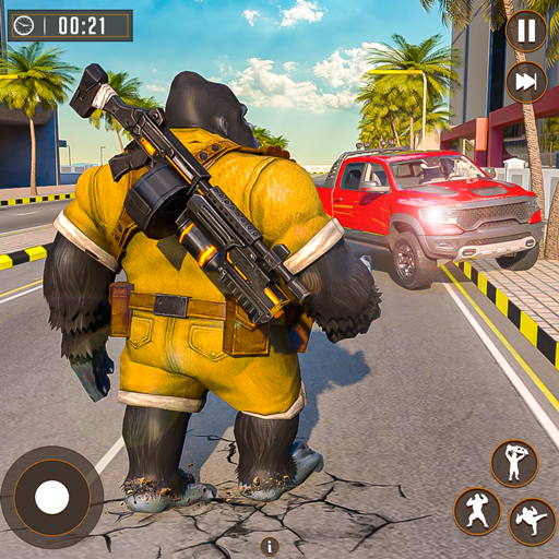 Echter Gorilla Fighting City Battle Simulator 3D
