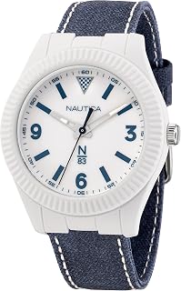 N83 Men's N83 Mercury Bay Blue Recycled Cotton Canvas Watch (Model: NAPMBF203)