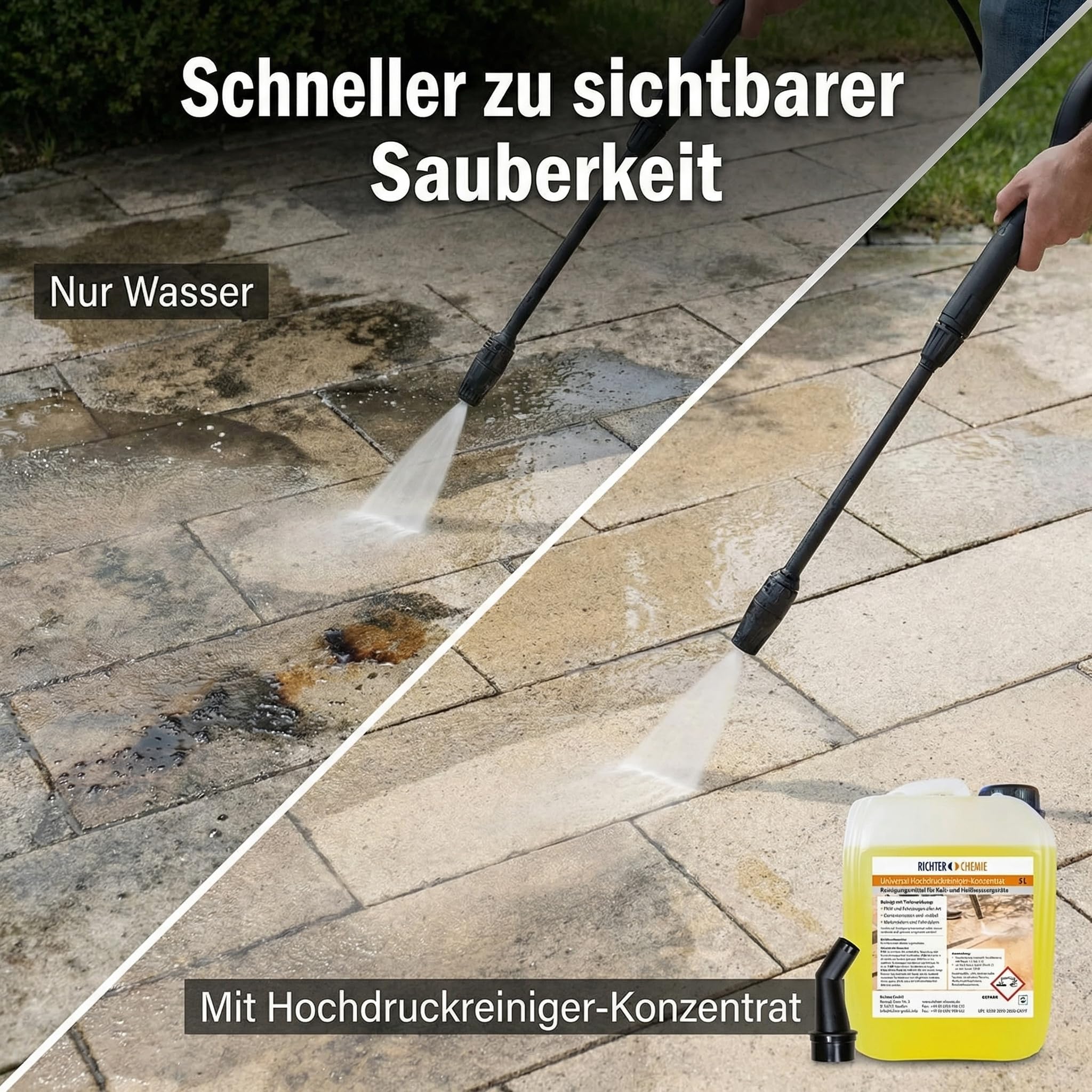 Universal Reinigungskonzentrat für Hochdruckreiniger, Reinigung rund ums Haus PKW, Terasse etc., Universalreiniger