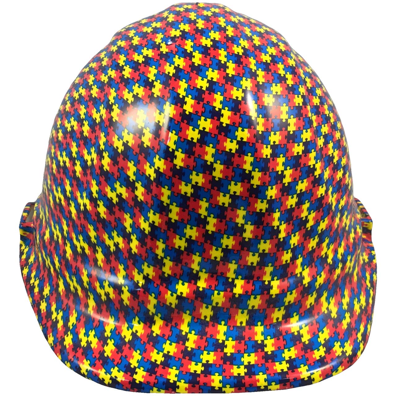 Hydrographic Cap Style Hard Hats with 6 Point Suspension - Autism