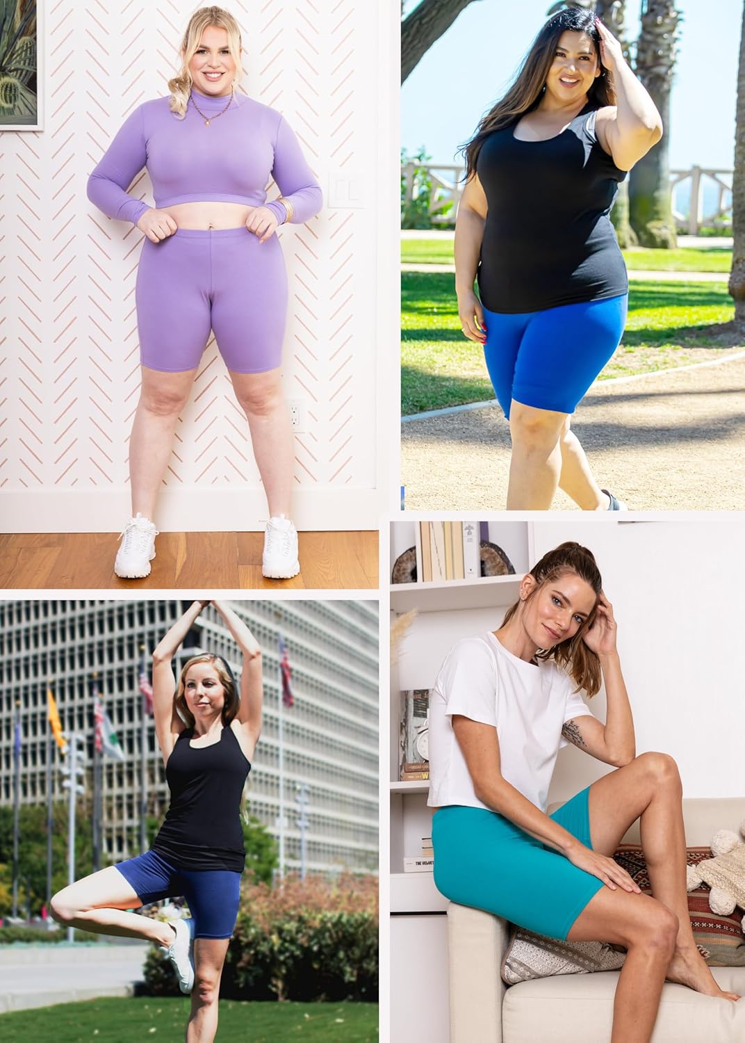 STRETCH IS COMFORT Biker Shorts for Women | Women's Athletic Workout Shorts | Cotton | Small - 5X - Image 6