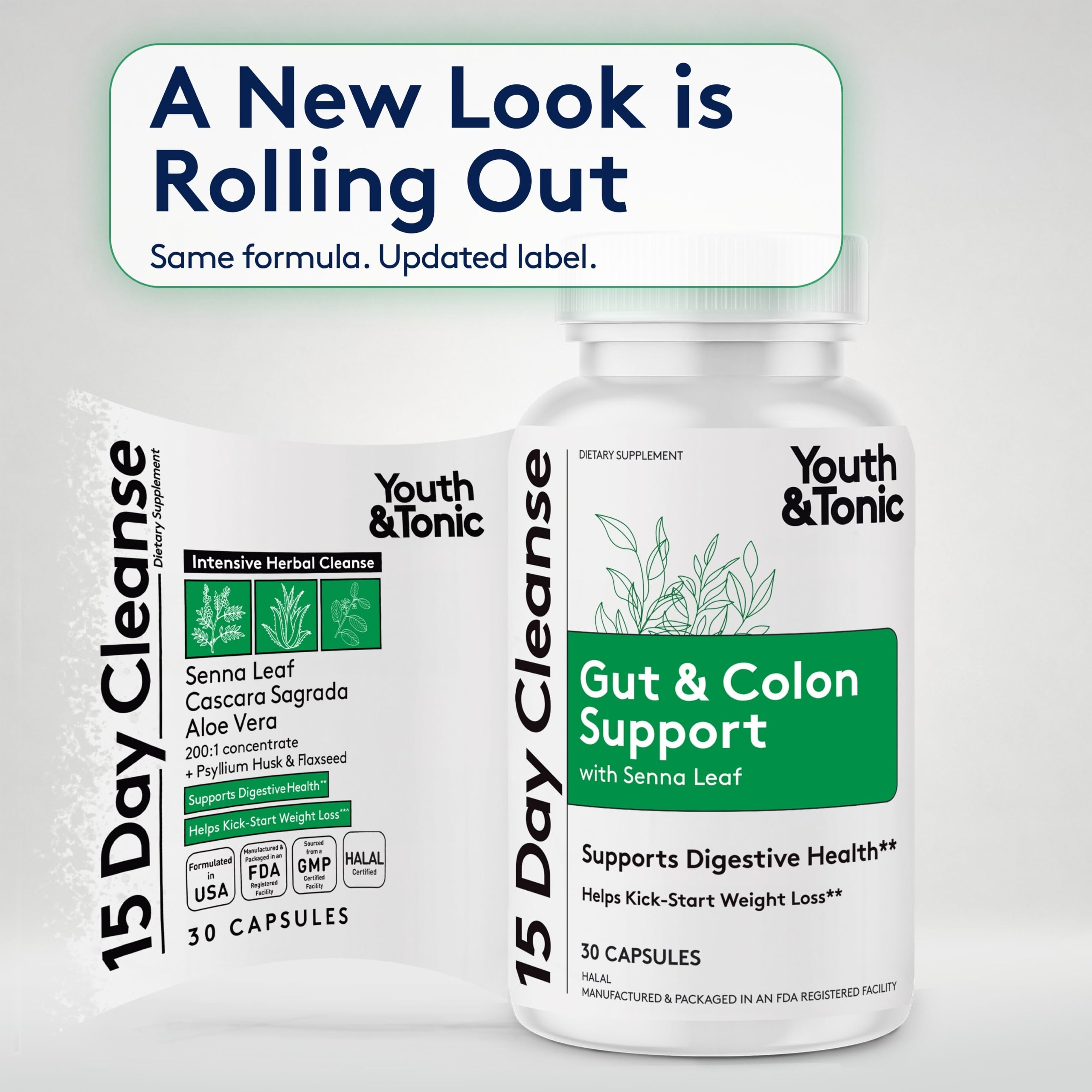 Youth & Tonic 15 Day Cleanse - Colon Cleanse & Gut Support, 30 Pills — Amazon image 2