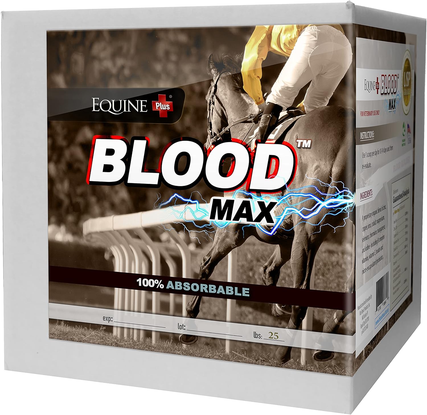 (3 lbs.) - Performance Red Blood Cell Health Builder for Horses - 100% Absorbable Iron, Copper, Zinc & B Complex Vitamins