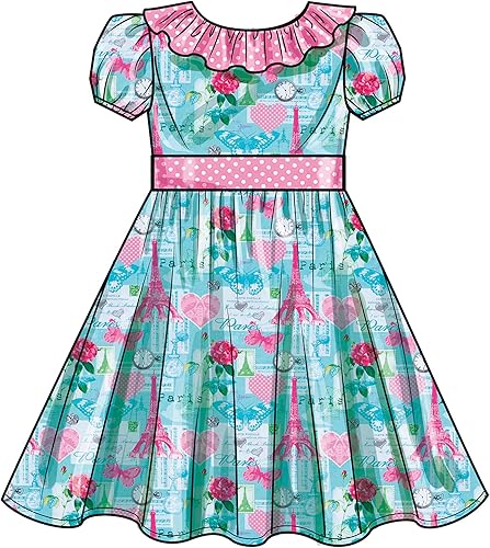 Miniatura 6 de New Look Easy - Kit de patrón de costura para niños y niños, código N6726, tallas 12-1-2-3-4-5-6-7-8, multicolor