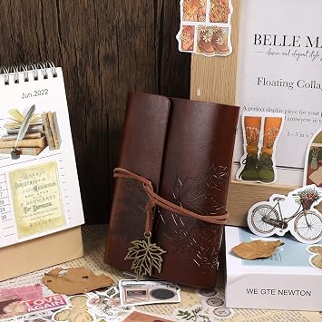 228 Pcs Vintage Scrapbooking Sticker Paper with A7 Scrapbook for Journaling Retro Collection Aesthetic Stickers Washi Stamping Craft Kits Collage Album Cottage Picture Frames Botanical