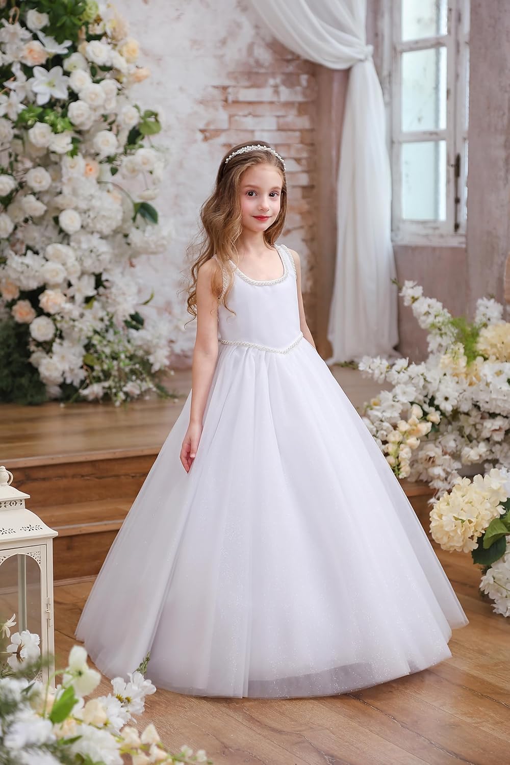 Flower Girl Dress for Wedding Lace First Communion Dresses Kids Birthday Party Pageant Ball Gown - Image 2