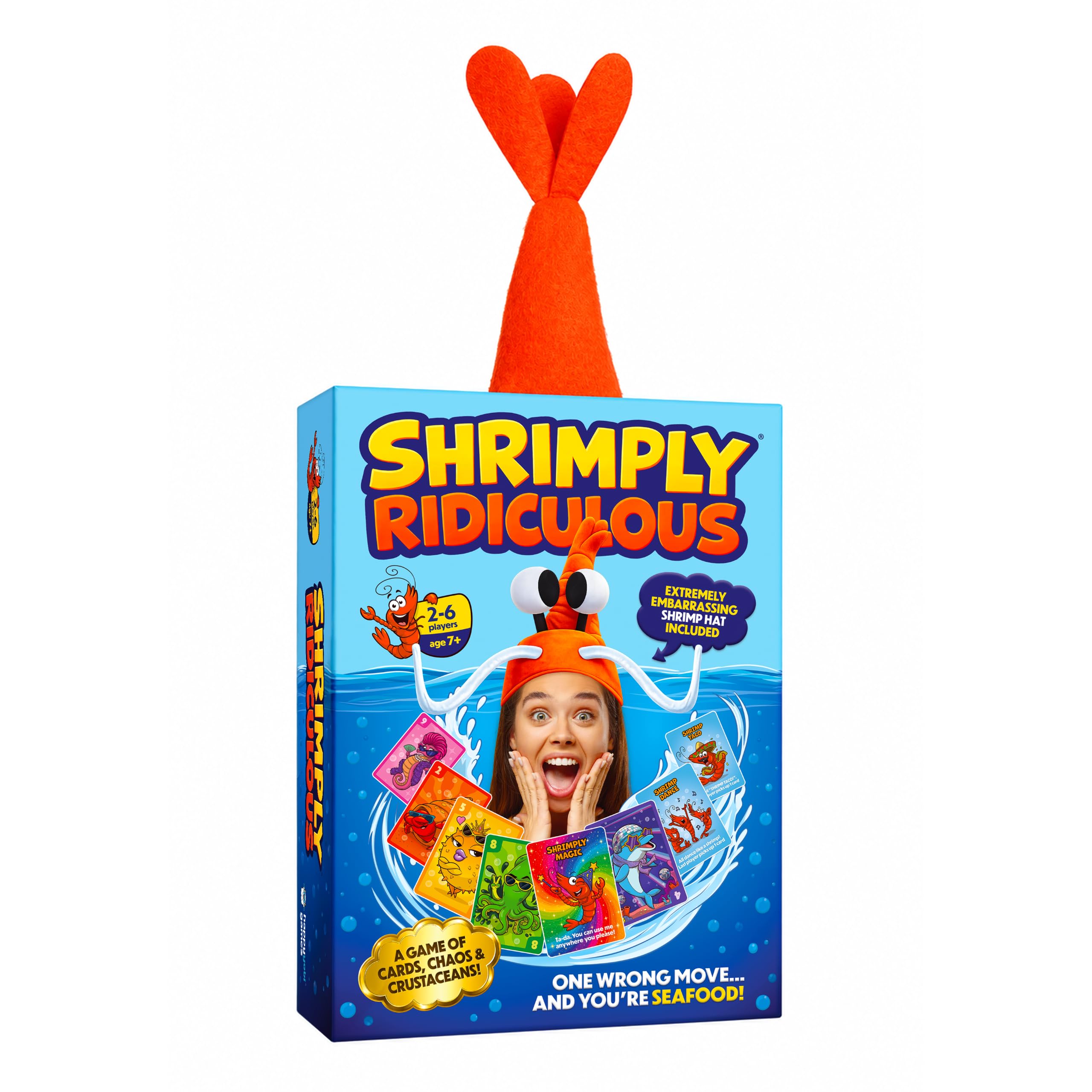 SHRIMPLY RIDICULOUS – Hilarious Family Card Game with a Shrimp Hat! Ages 7+