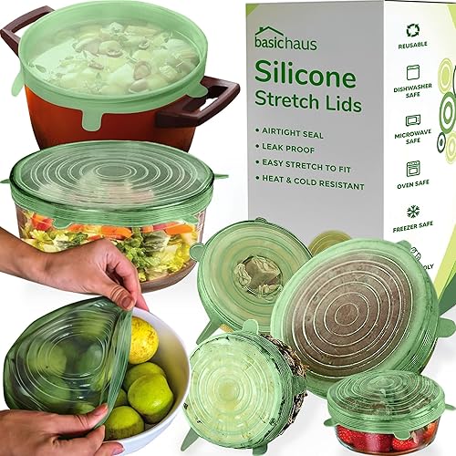 Miniatura 8 de Tapas elásticas de silicona reutilizables para almacenamiento de alimentos en el refrigerador, fundas elásticas resistentes al calor, tazas, latas,