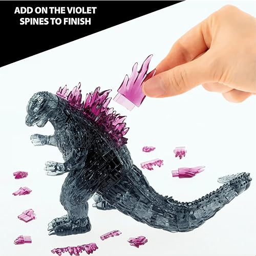 Miniatura 5 de Bepuzzled, Godzilla Ultra Deluxe - Rompecabezas de cristal 3D, para amantes de Godzilla, coleccionistas y rompecabezas a partir de 12 años