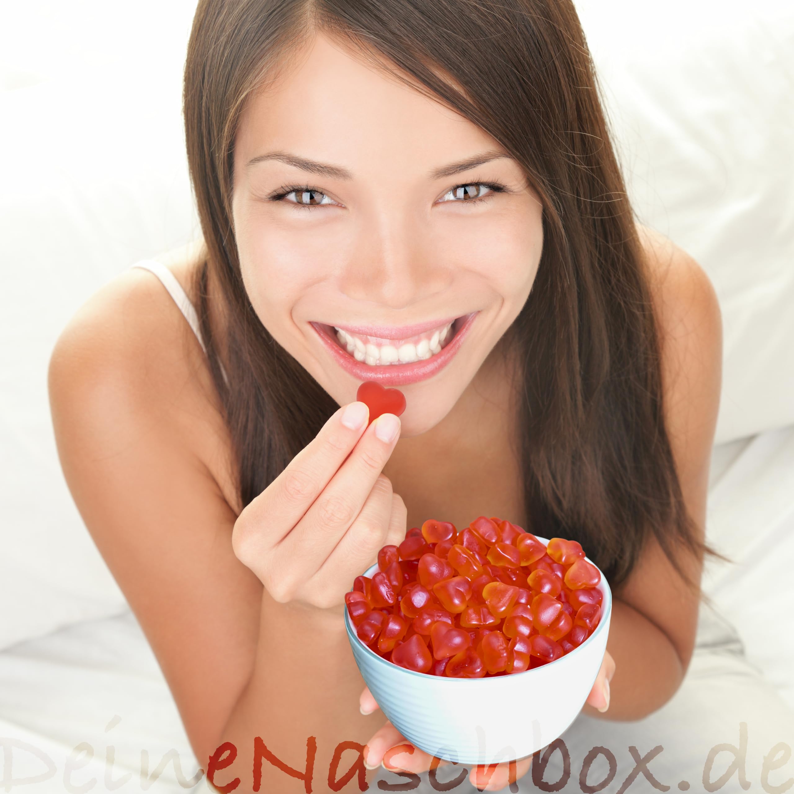 Deine Naschbox | Fruchtgummi Glühweinherzen | 3kg Mega Pot | XXL Großpackung für die Candybar & als Geschenk - Aromatisch - Weihnachtlich