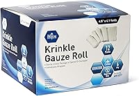 Vista 6 de MED PRIDE Rollo de Gasa Krinkle Estéril de 4.5 pulgadas x 4.1 yardas, 6 capas de gasa de algodón altamente absorbente envueltas individualmente