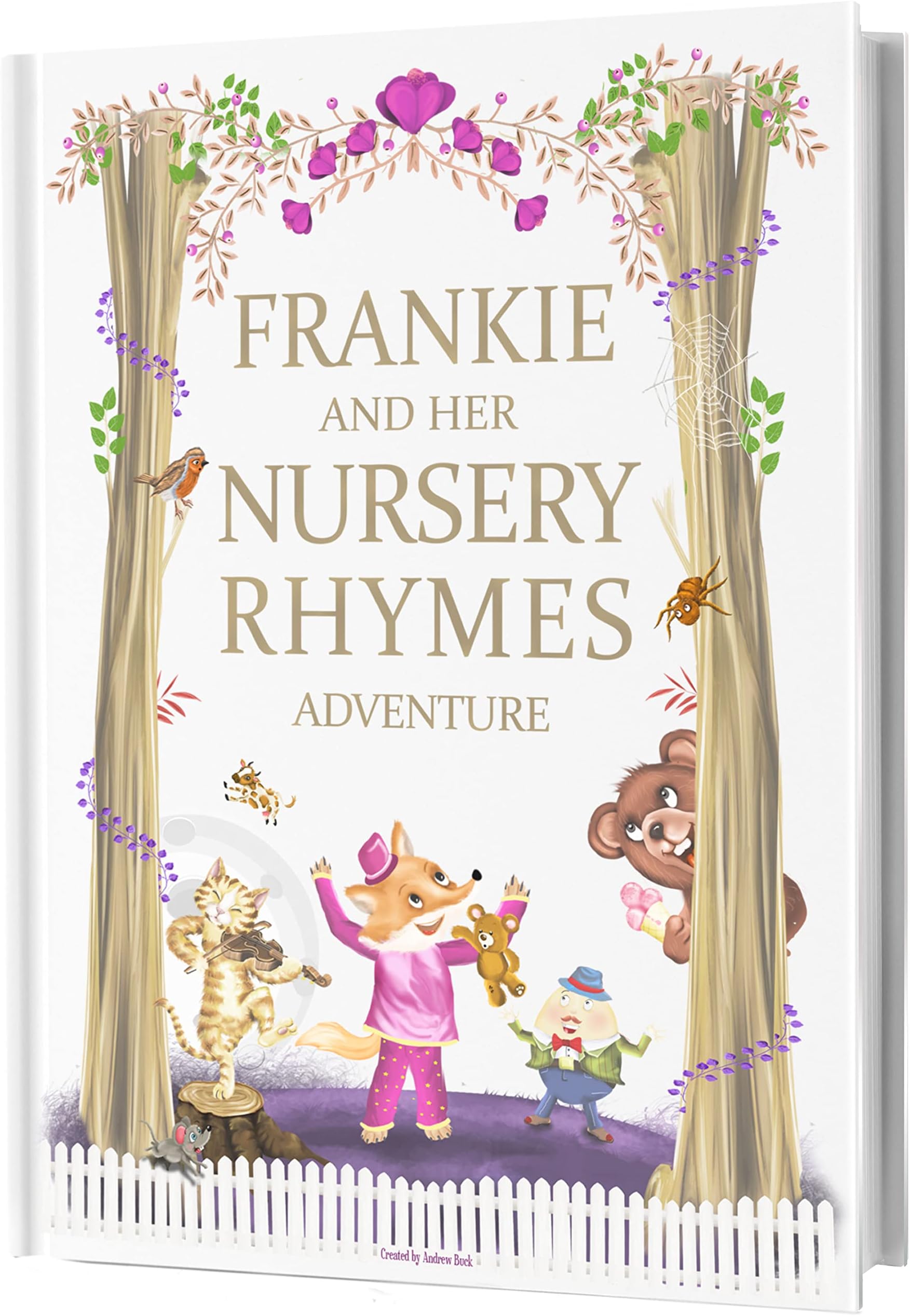Personalised Nursery Rhymes and Modern Poems Book - A Unique Keepsake First Birthday, Christening, Naming Day, Baptism Present for Baby or 0-4 Years