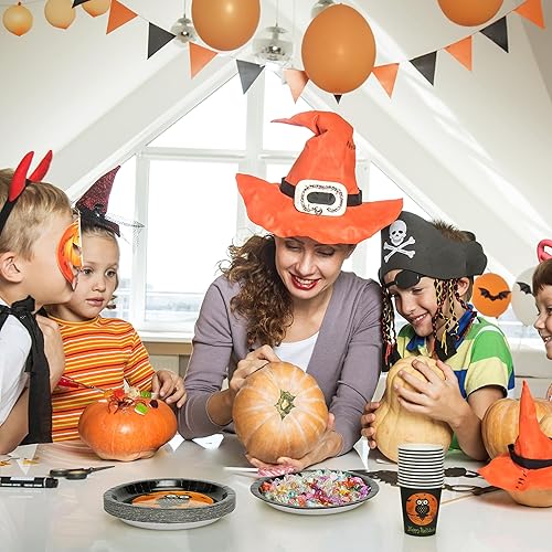 Miniatura 7 de Mr. Pen - Juego de platos y tazas de Halloween, 48 piezas, tazas y platos de Halloween, platos y tazas de fiesta de Halloween, vajilla de Halloween,