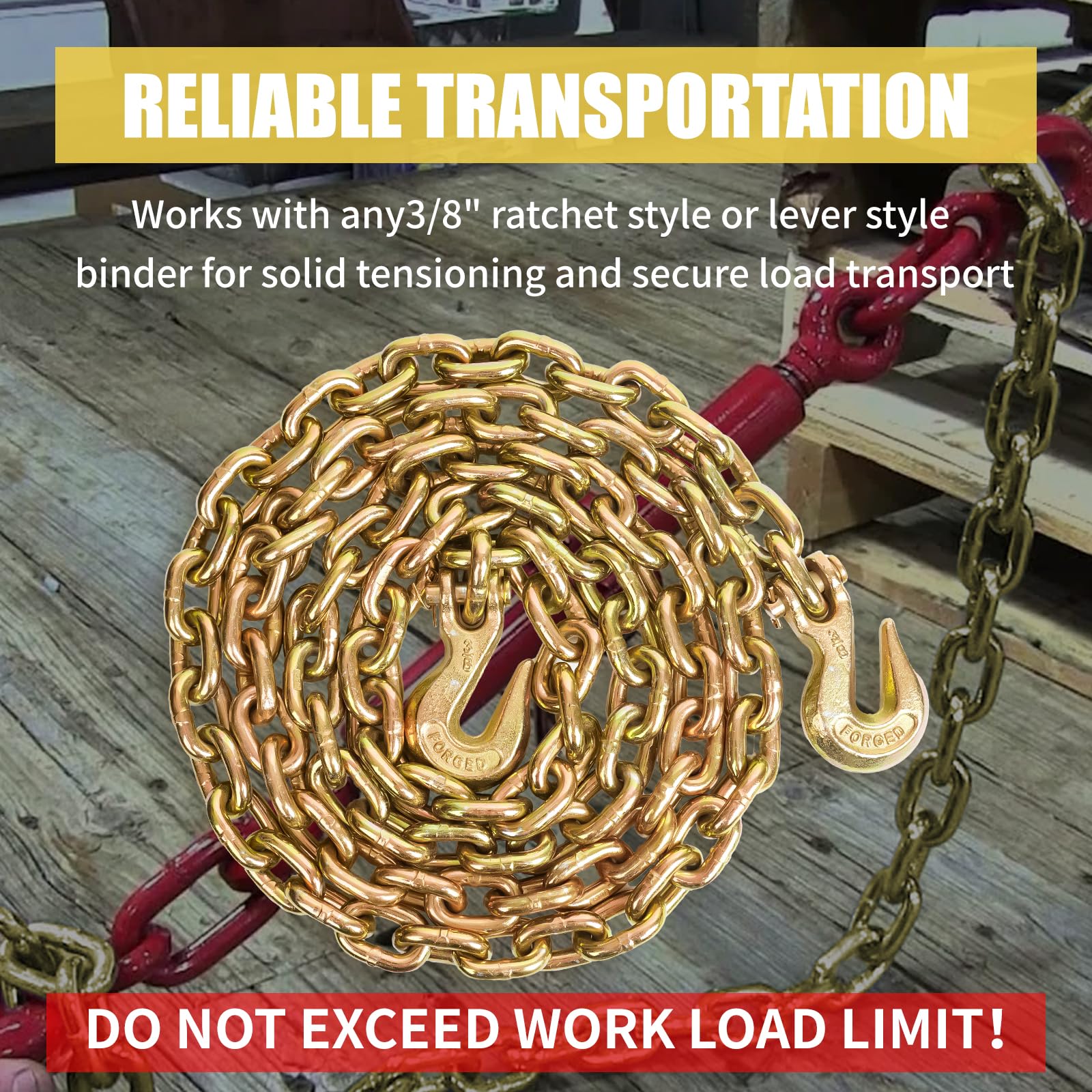 Heavy Duty Chain G80 Transport Strapping Chain 3/8