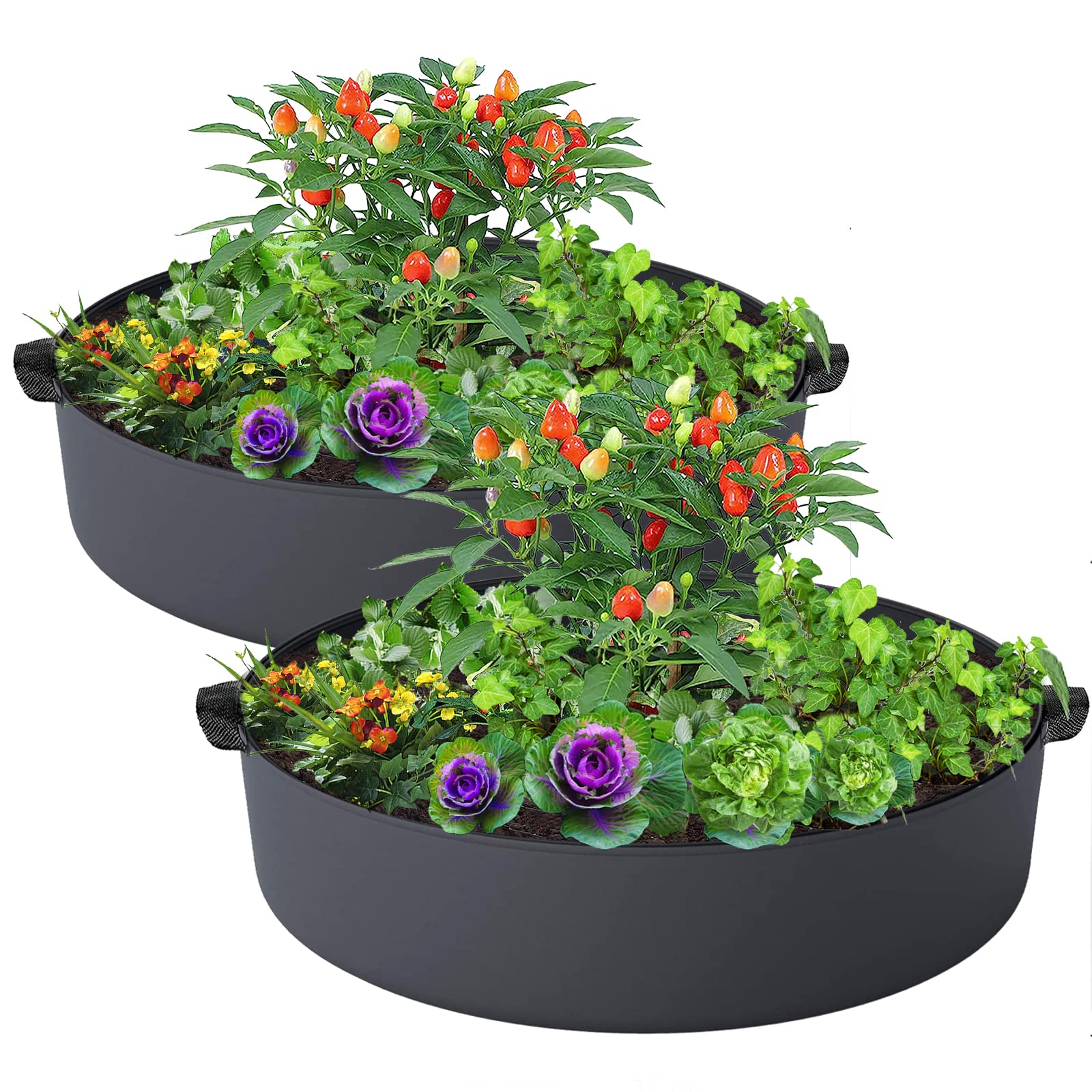 ZtohPyo 2-Pack 50 Gallon Plant Grow Bags