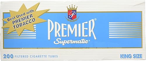 Premier Tubos de cigarrillos ligeros tamaño King - 200 unidades paquete de 5