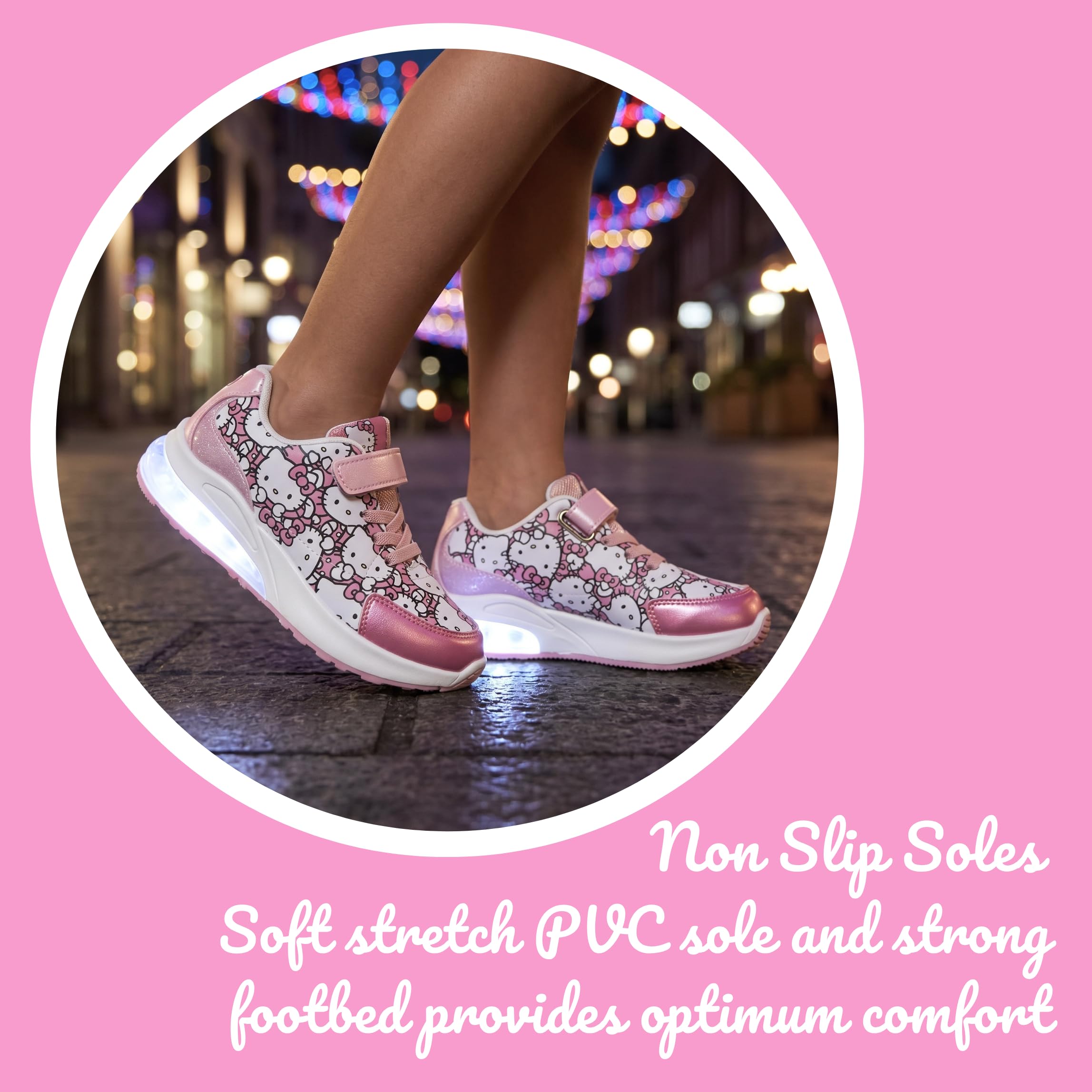 Hello Kitty Zapatos Niñas, Calzado Infantil, Deportivas Diseño Brillante, Incluye Caja de Regalo, Tallas EU 25 a 32