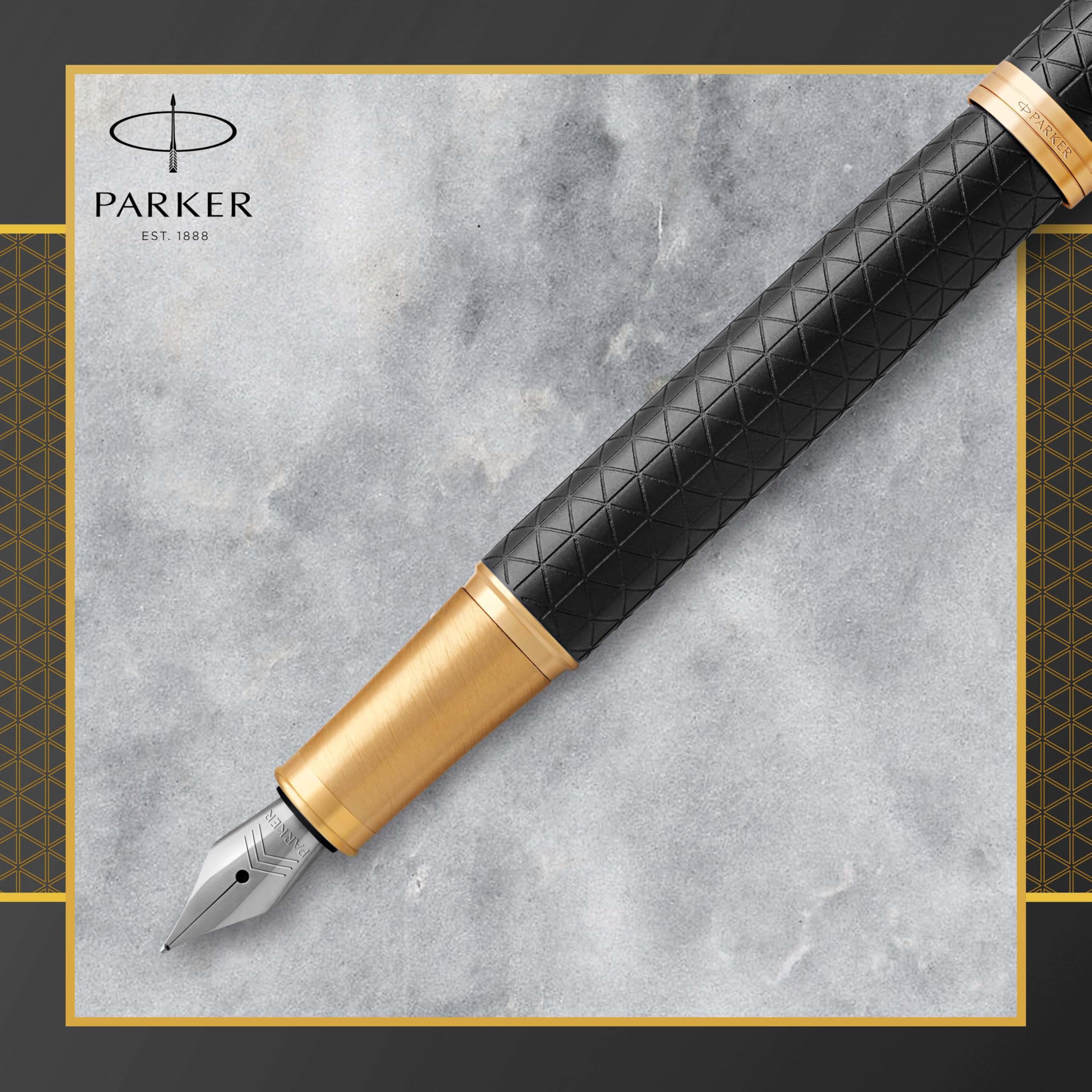 Parker IM stylo plume | noir premium | pointe fine | coffret cadeau