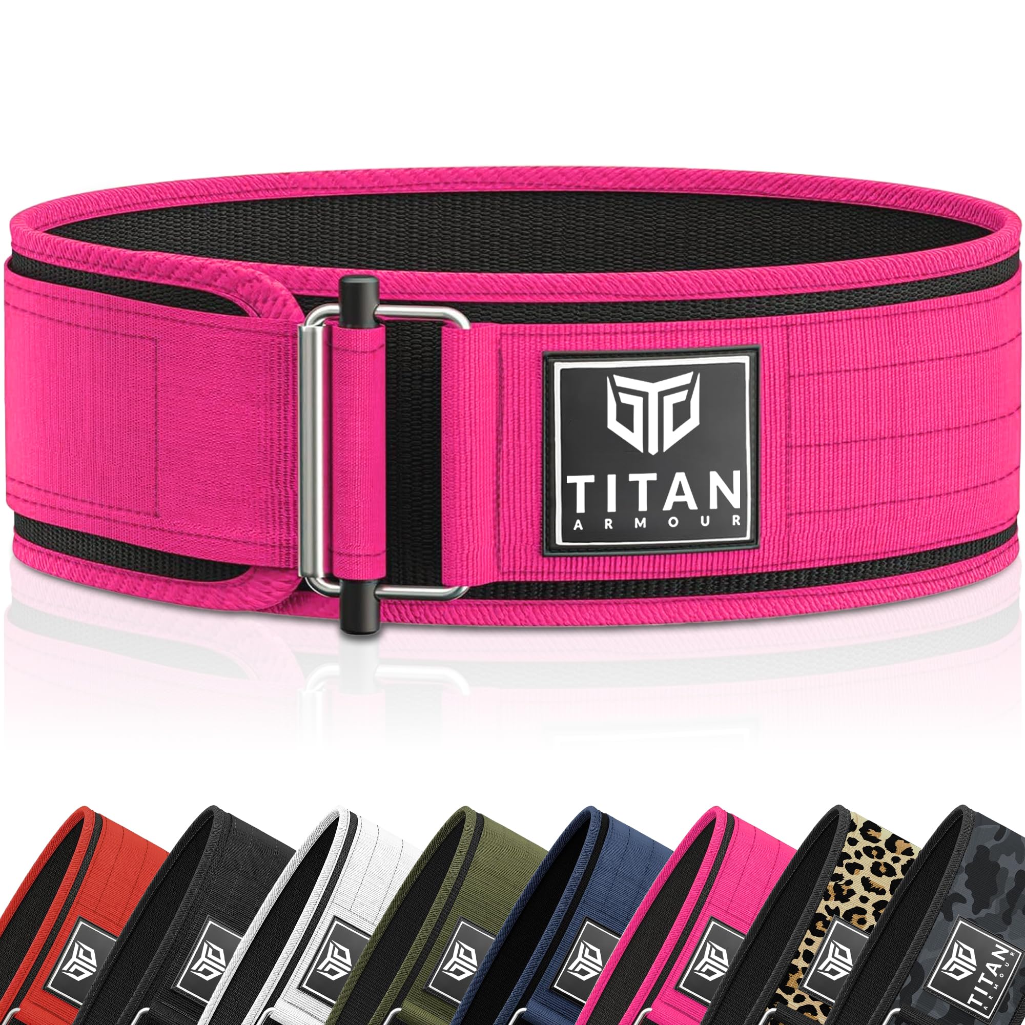 Titan Armour® Premium Self-Locking Weight Lifting Belt | Gym belt: Crossfit, Powerlifting, Deadlift, Olympic Lifts, Squats | Functional Weightlifting Belt | Men & Women | UK Brand