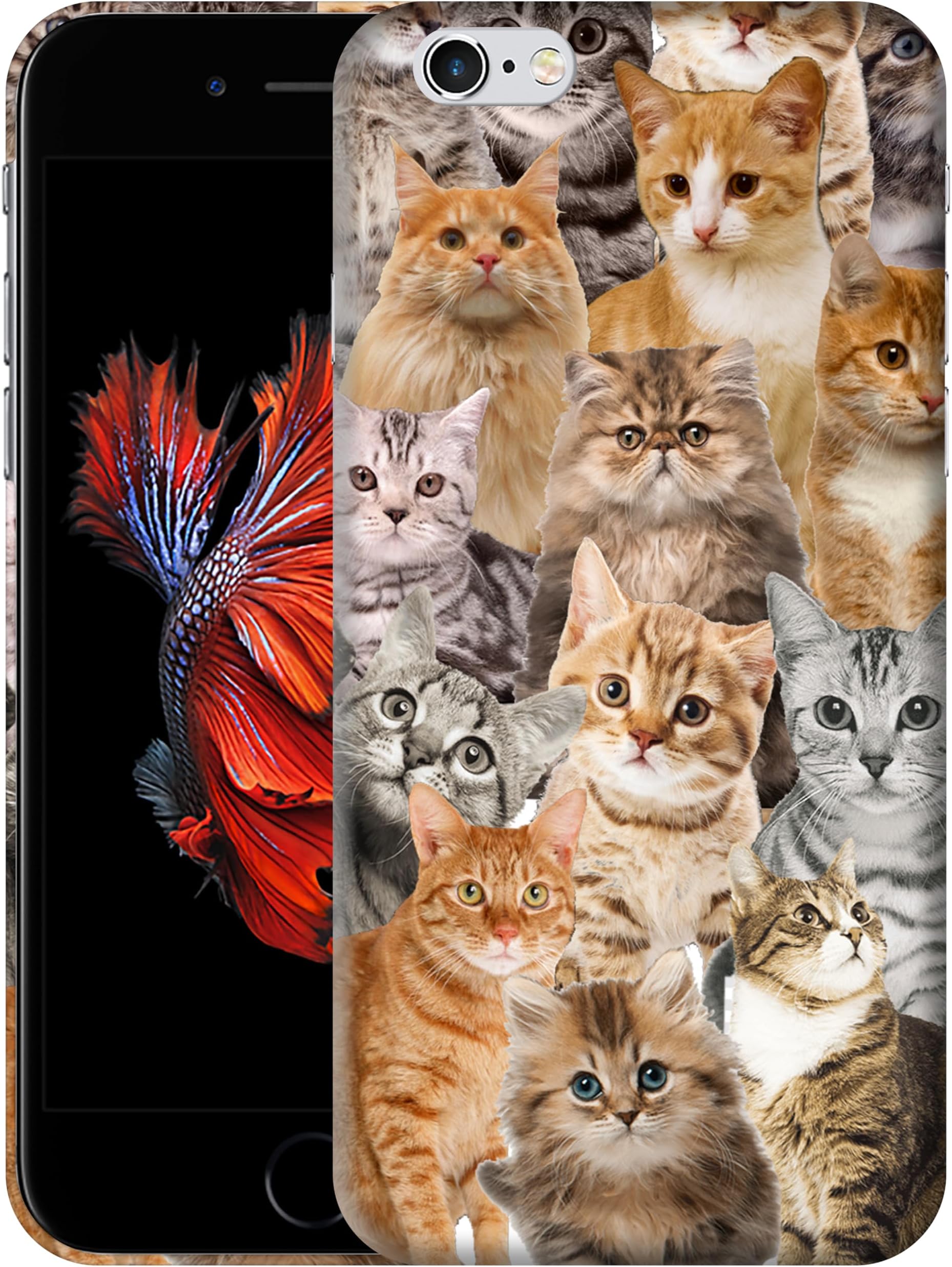 for iPhone 6 / 6s, iPhone 6 / 6s Case - Cat Collage Design Printed Slim & Sleek Cute Plastic Hard Protective Designer Back Phone Case/Cover for iPhone 6 / 6s