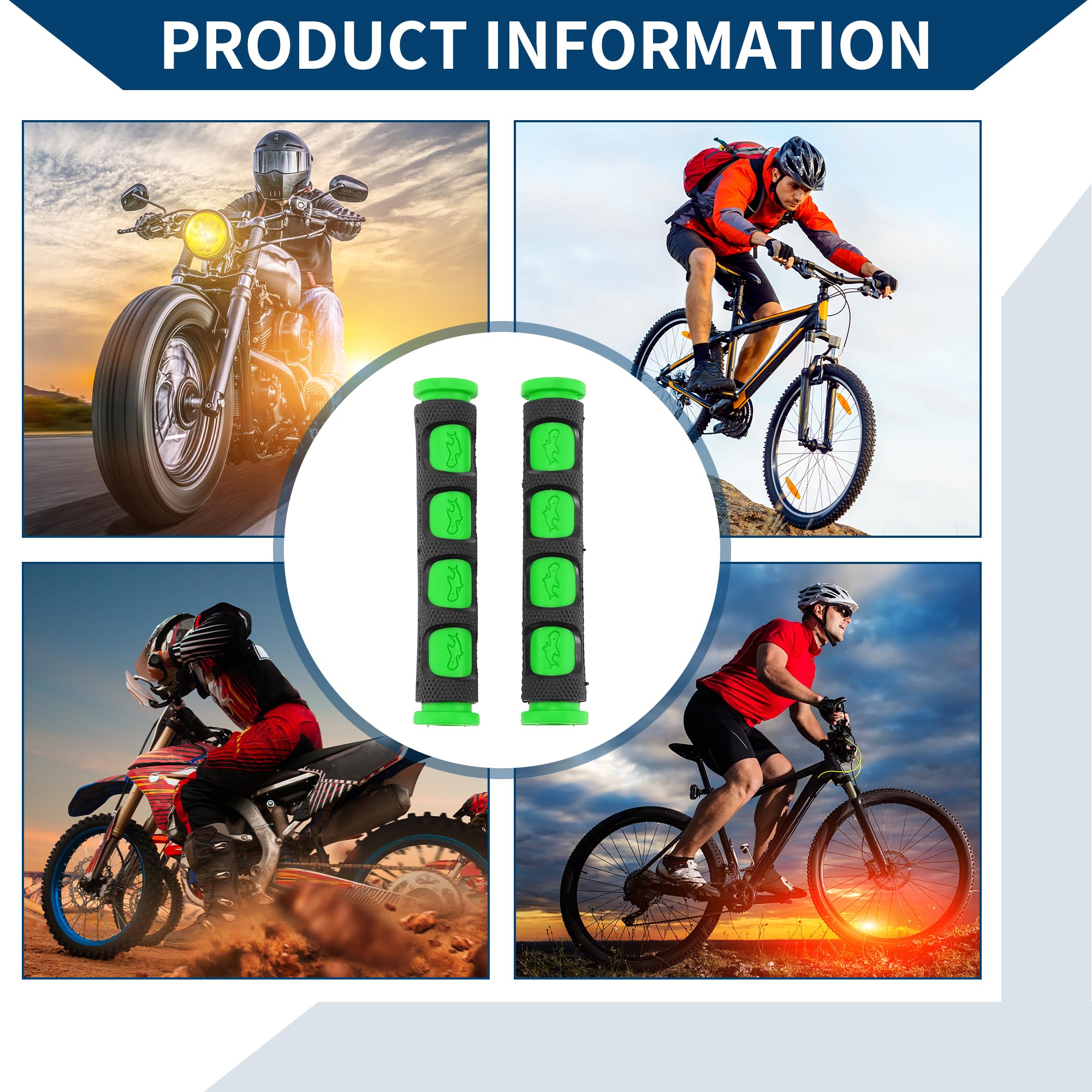 3/8" 10mm Copri Leva Freno Universale per Moto in Gomma Antiscivolo per Manopola Leva Freno per Moto Scooter Bicicletta Bici Verde 1 Coppia