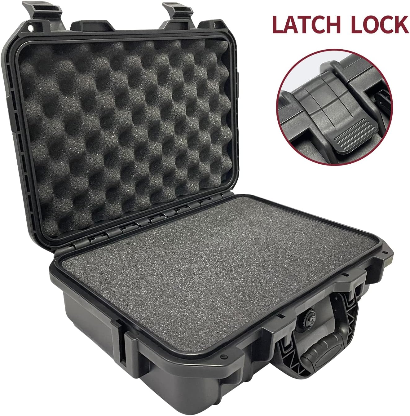 Sutekus Hard Pistol Case Handgun Case Waterproof Pistol Carrying Cases With Foam Gun Accessories