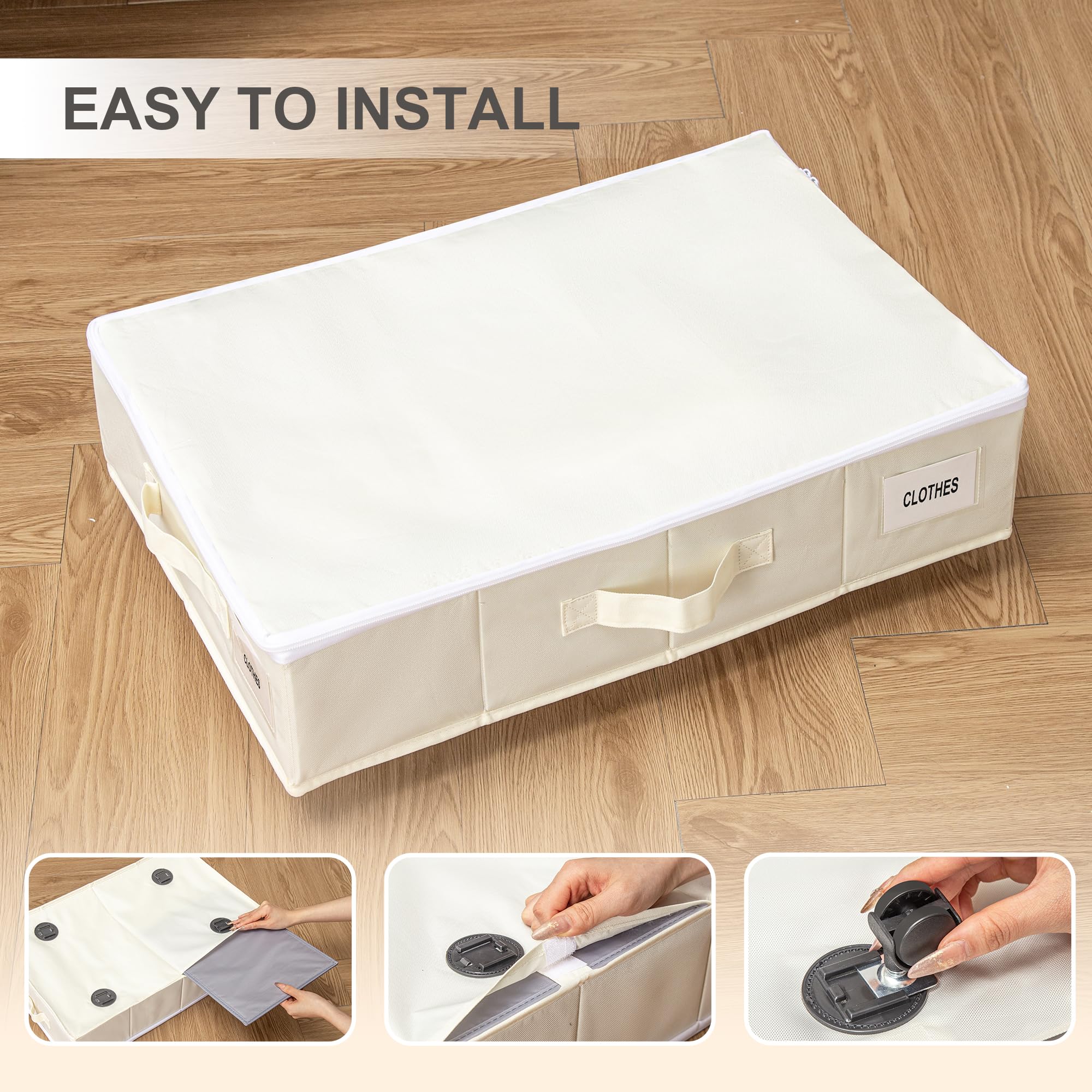 Best Under Bed Storage 2026: 5 Space-Savers Compared 2 Vincona Under Bed Storage with Wheels, 2 Pack Under Bed Storage Containers with — product photo