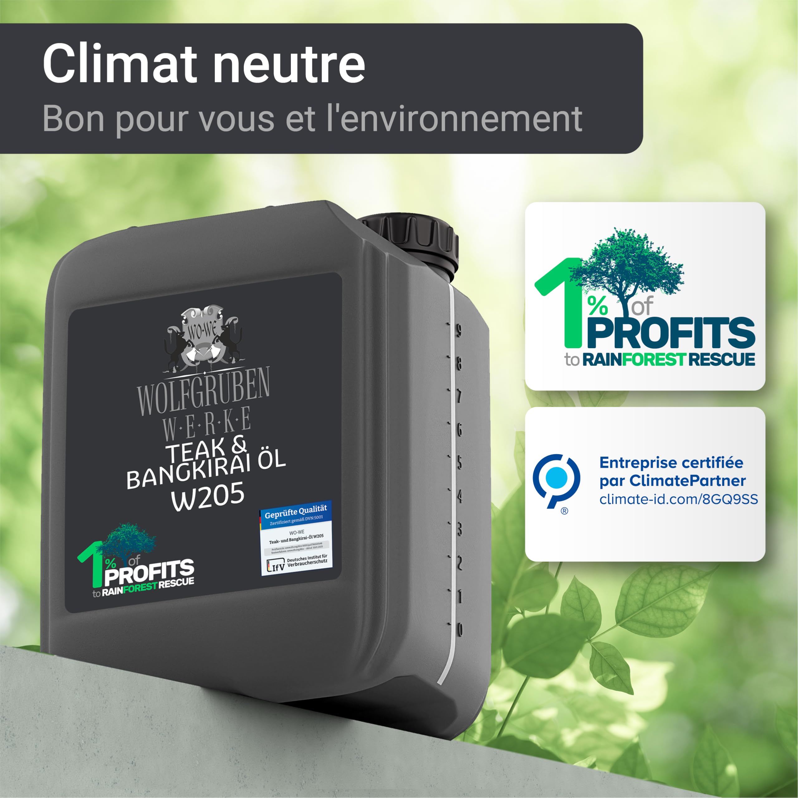Huile de soin W205 Protecteur pour Teck, Bangkirai et bois dur - 5L