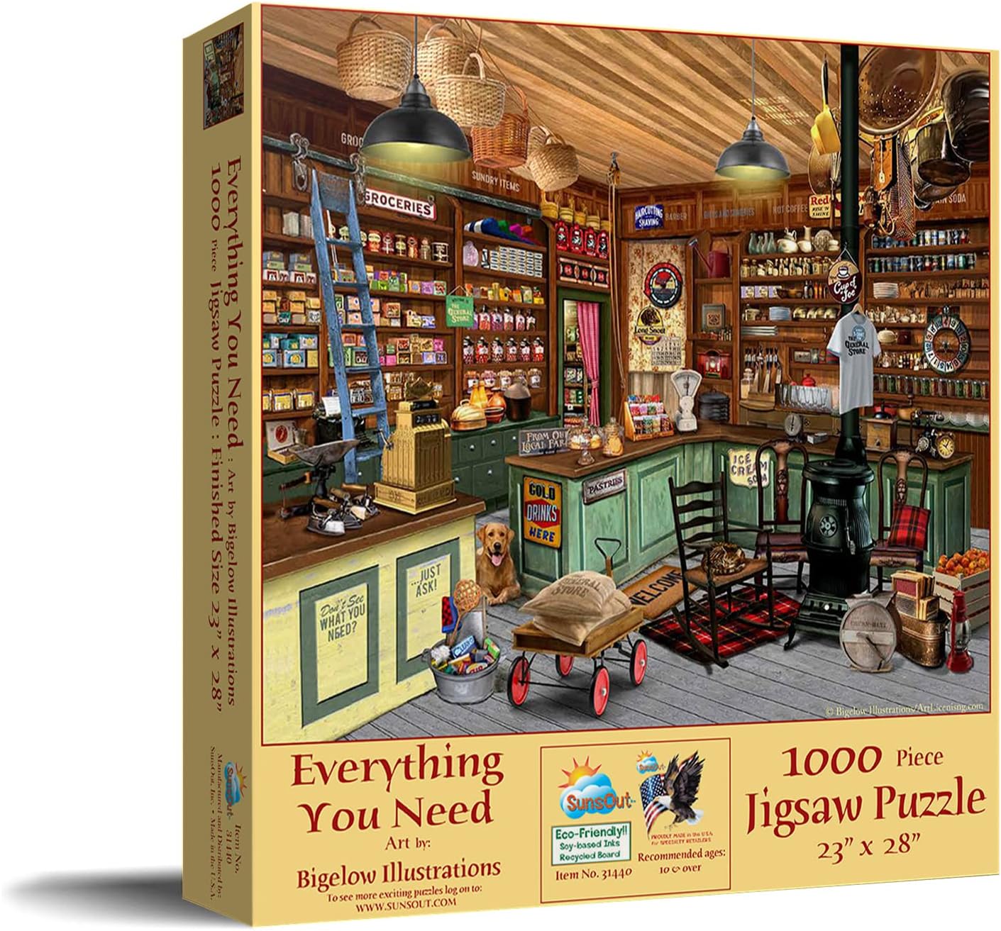 SUNSOUT INC - Everything - 1000 pc Jigsaw Puzzle by Artist: Bigelow Illustrations - Finished Size 23" x 28" - MPN# 31440