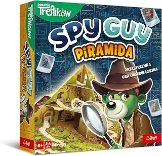 Trefl - Gra Spy Guy, Piramida, Gra Rodzinna | Dla Dzieci i Dorosłych 6+, Kooperacyjna Gra Obserwacyjna, Przestrzenna Plansza z Ruchomymi Elementami