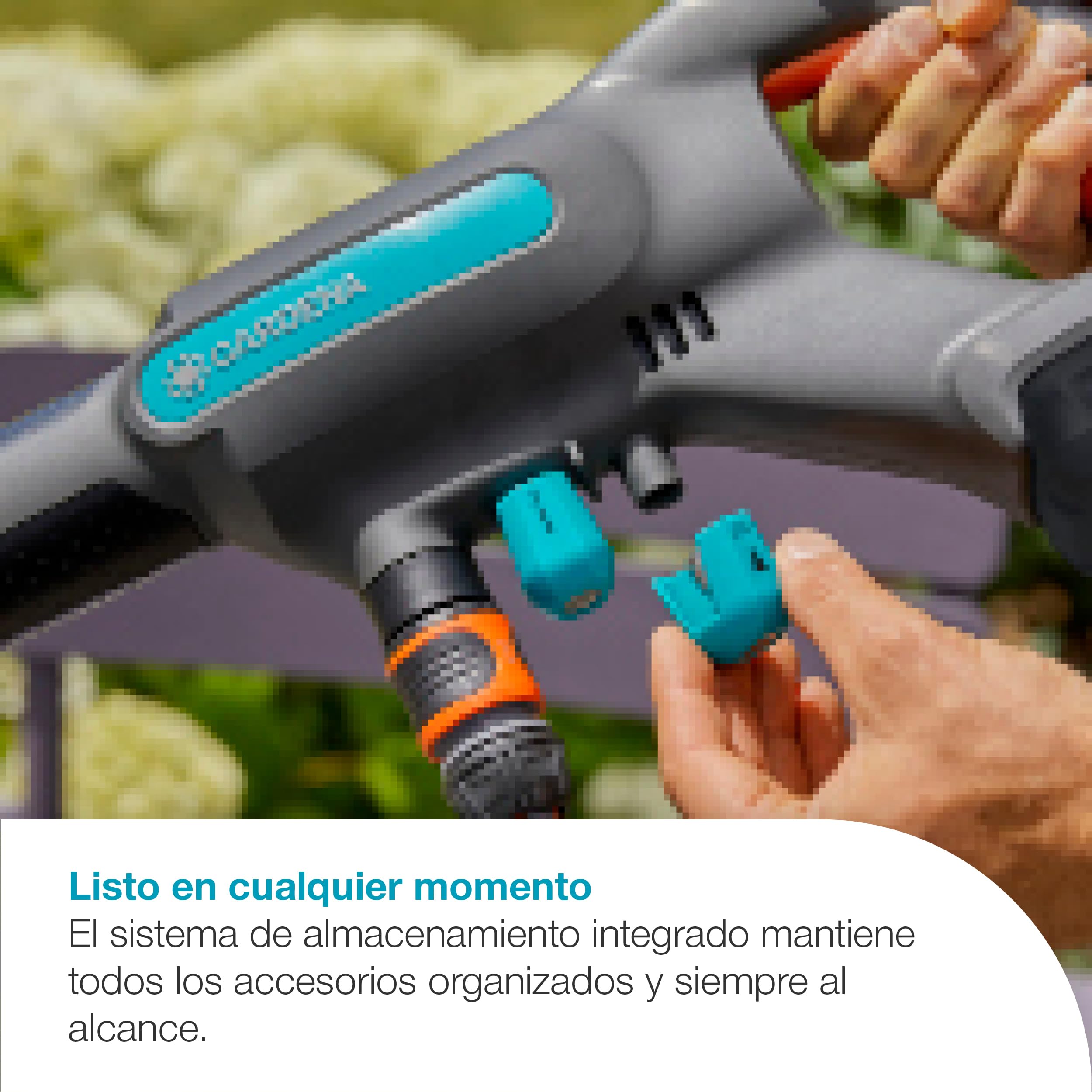 Gardena Hidrolimpiadora a presión media AquaClean 24/18V P4A Premium Set: Accesorios adicionales, Presión de agua ajustable, Accesorios de tobera, 3 modos de limpieza, Sin cable (14800-31)