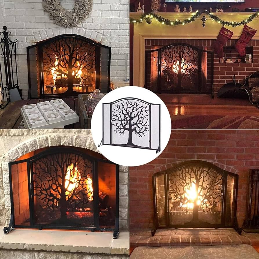 Amazon.com: ZXXDSGHUS Fireplace Screen Wrought Iron 37 Amazon.com: ZXXDSGHUS Fireplace Screen Wrought Iron 37