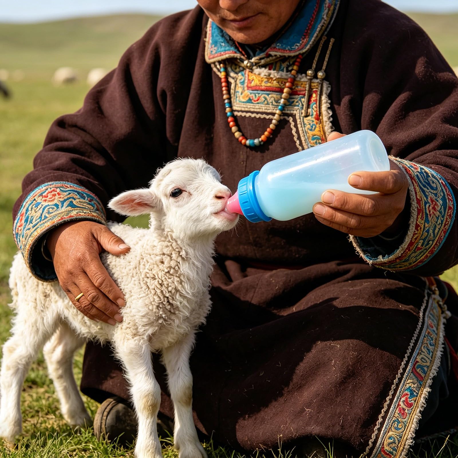 6 biberon in plastica per Bestiame con beccuccio esteso per Piccoli vitelli Pecora, Animali da Fattoria, Attrezzature per l ' Alimentazione capre