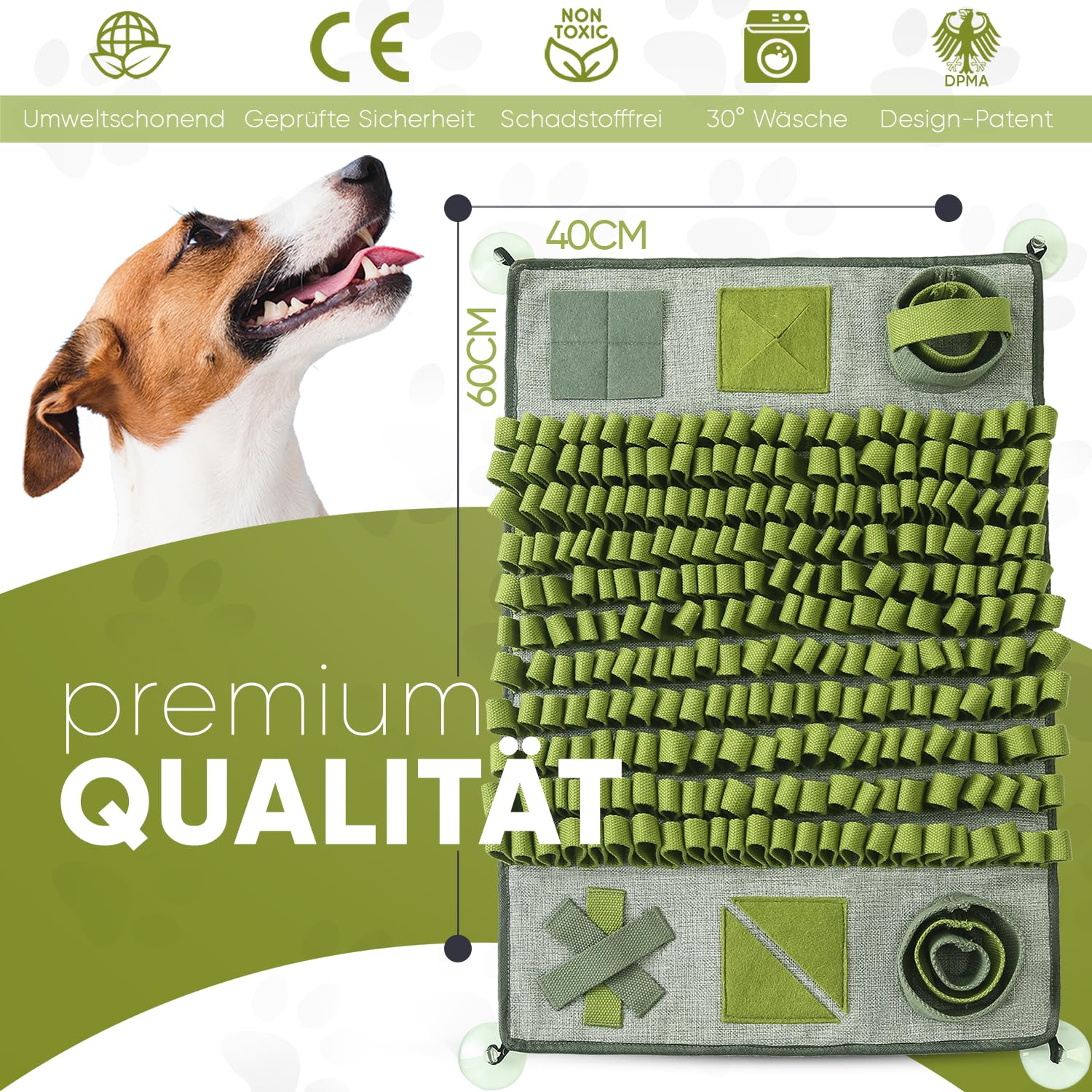 Tapis à renifler pour chiens et chats + E-book gratuit – Jouet interactif pour chien résistant aux morsures – Jouet intelligent pour la promotion et l'utilisation – Jouet de réflexion |