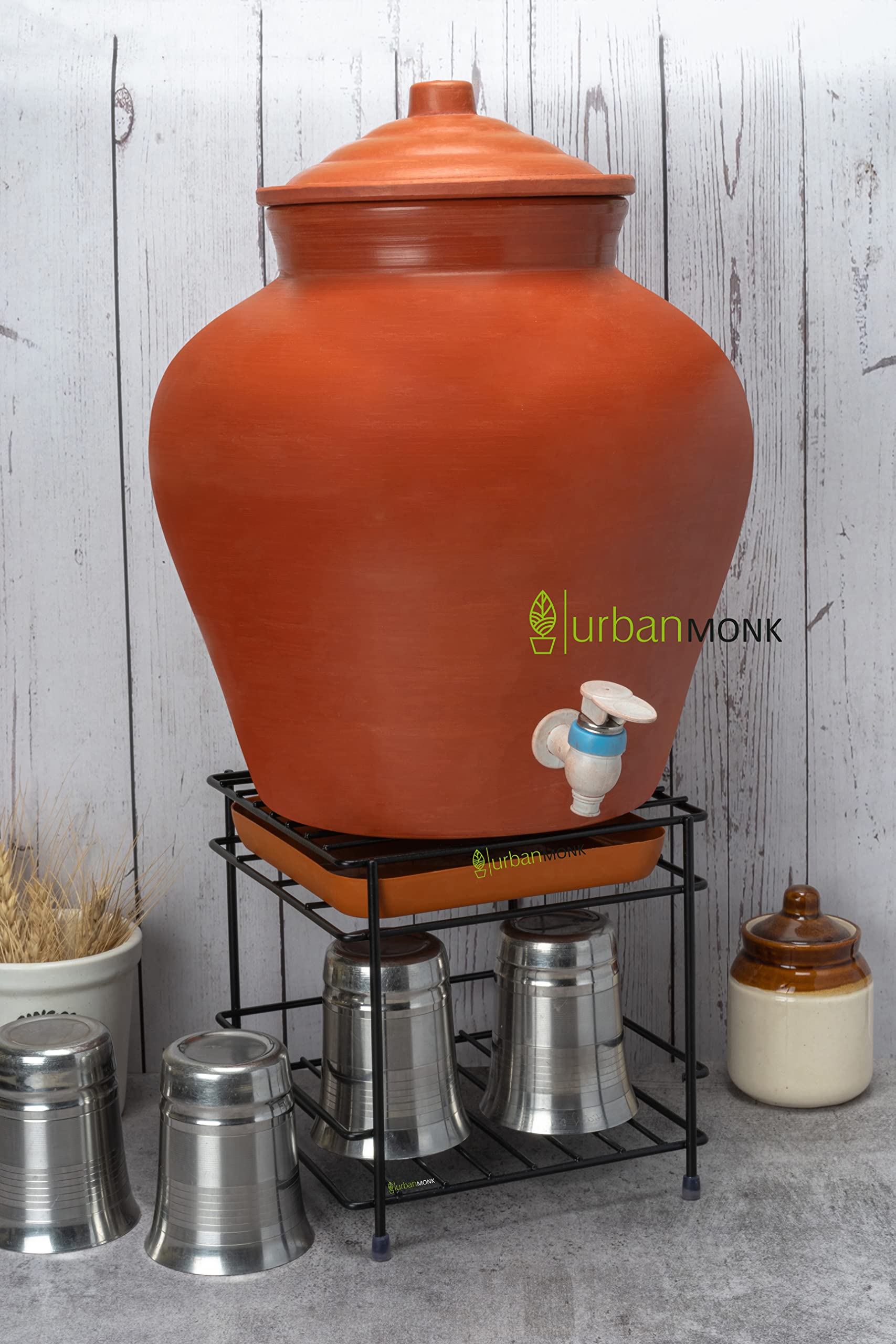 Buy URBANMONK Matka Stand for Water Pot (Pot & Glass not Included