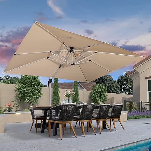 PURPLE LEAF 10' X 13' Patio Umbrella Outdoor Rectangle Umbrella