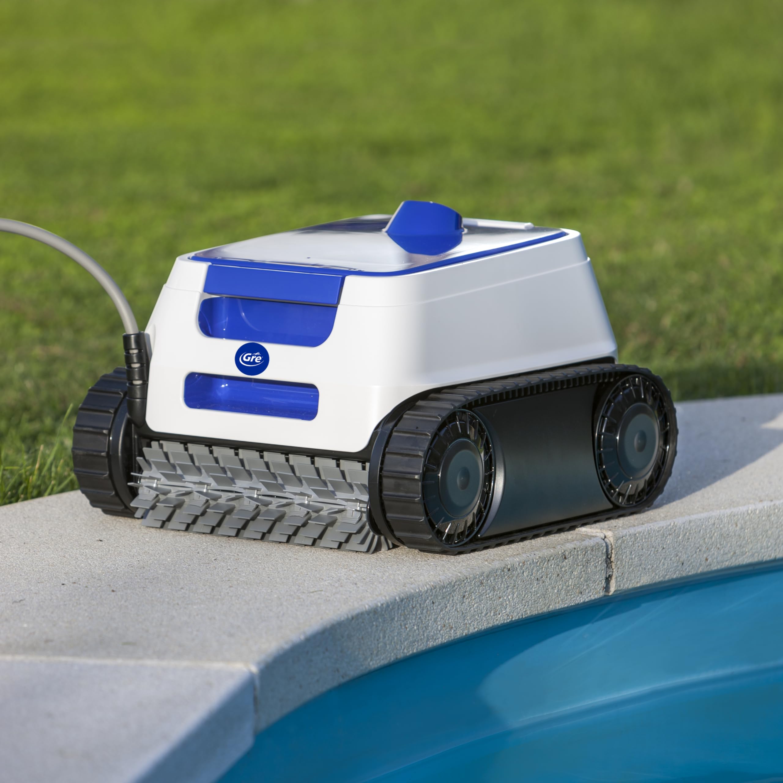 Gre ER230 Elektryczny Robot do Czyszczenia Basenów Wkopanych do 9 na 4 m, Czyści Dno, Ściany i Linię Wodną w 2h30
